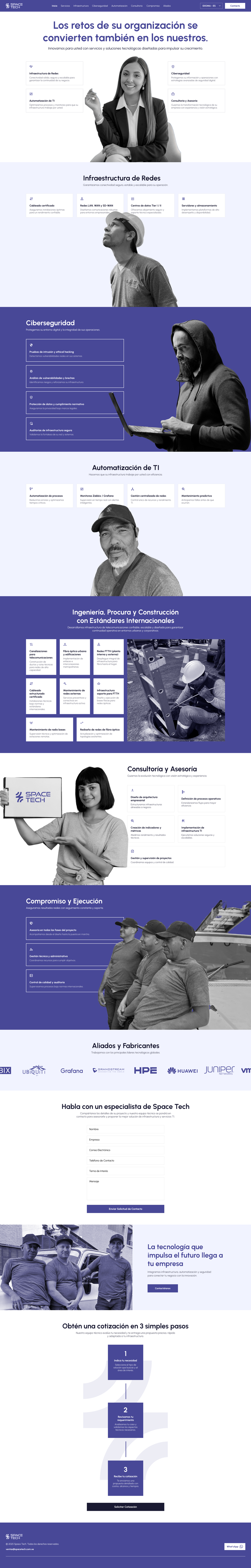 SpaceTech · sitio corporativo